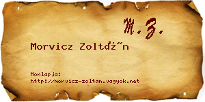 Morvicz Zoltán névjegykártya